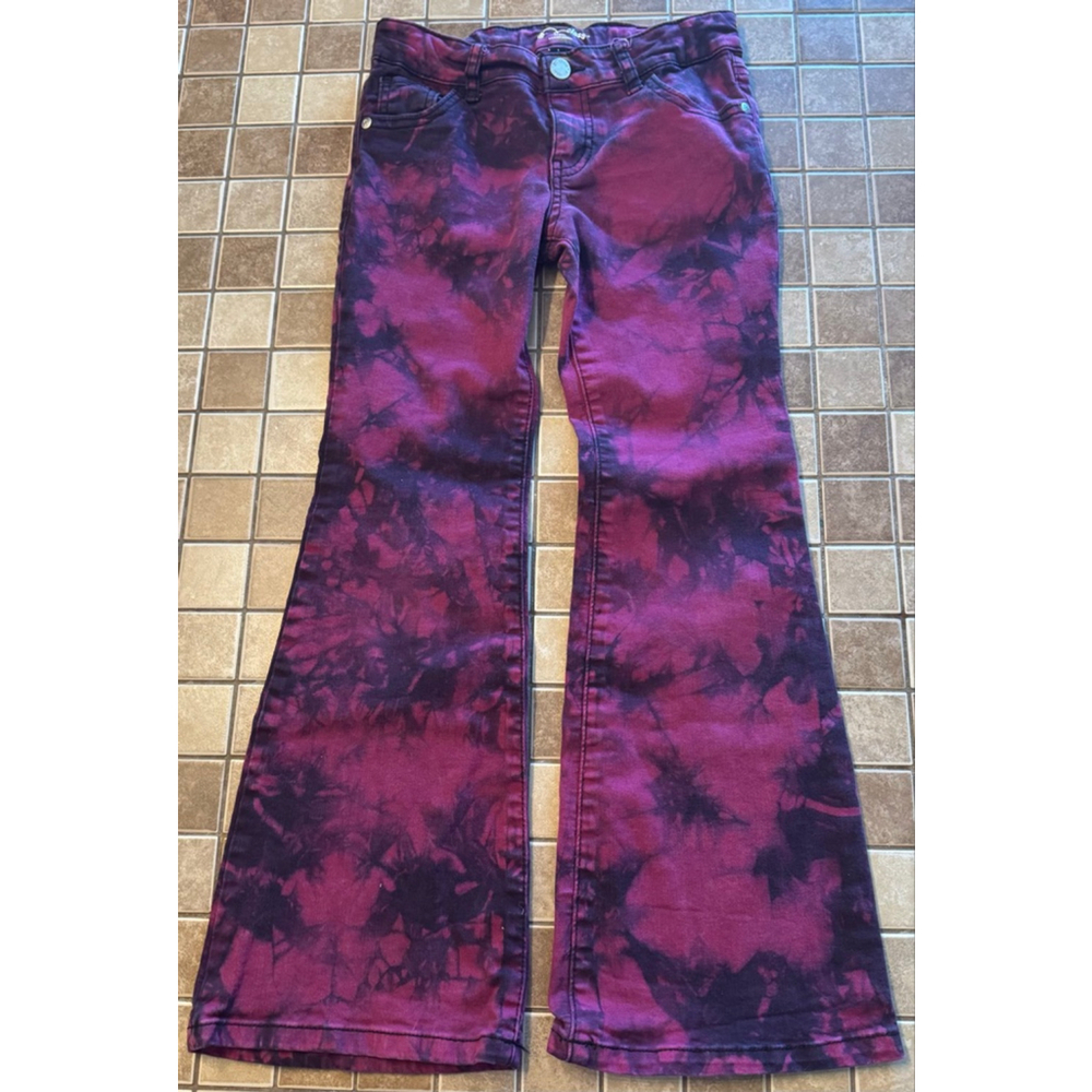 art class Purple and Black Tie-Dye Flared Jeans